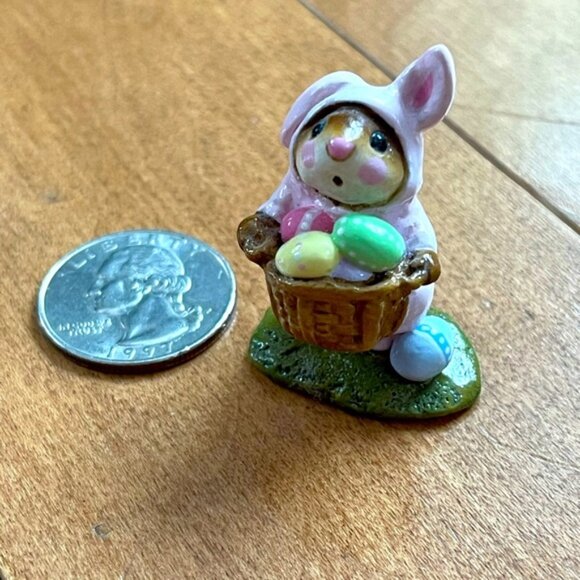 RARE & RETIRED Wee Forest Folk Easter Bunny NWT & Box - Picture 3 of 5
